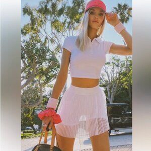ALO Yoga White Mini Skirt